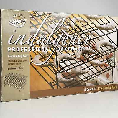 #ad Wilton Indulgence Bakeware 3 Tier Stackable Wire Cooling Baking Rack Cookies New $14.40
