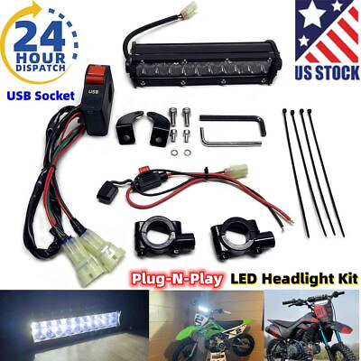 #ad For Honda CRF230F CRF250F CRF110F 450X 450 LED Headlight Light Bar Kit Dirt Bike $39.90