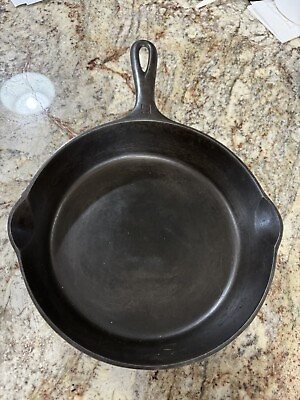 #ad Vintage GRISWOLD Cast Iron SKILLET Frying Pan # 6 LARGE BLOCK LOGO Ironspoon $165.00