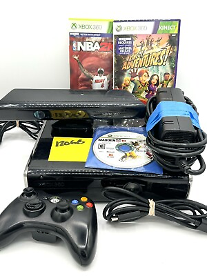 Xbox 360 S 1439 Console Kinect 3 Game Bundle $99.00
