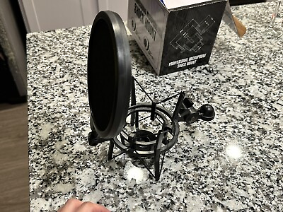 #ad Pro Condenser Mic Microphone Shock Mount Holder With Big Integrated Pop Filter $25.00