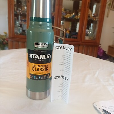 #ad Stanley 1.1 Qt 1L Classic Legendary Vacuum Thermos NEW Stainless Steel Green $45.00