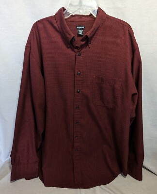 Northcrest Mens Shirt Red Black Long Sleeve Size XXLT $11.66