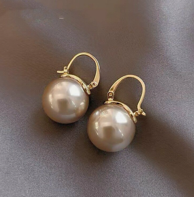 #ad Fashion Champagne Pearl Ear Stud Earrings Drop Dangle Women Wedding Jewellery $8.88