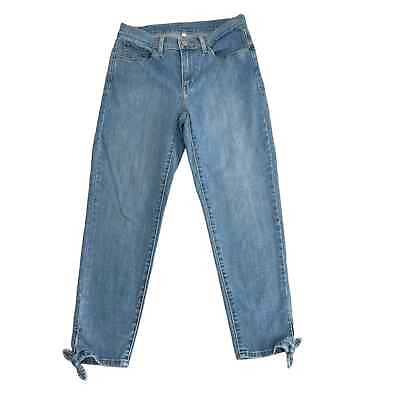 #ad Levi’s Jeans Womens 4 Capri Cropped Ankle Tie Light Wash Denim Classic Stretch $16.98
