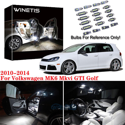 #ad 11x Interior LED Lights Package kit Fit Volkswagen MK6 Mkvi GTI Golf 2010 2014 $16.44