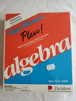 #ad Alge Blaster Plus Algebra Davidson IBM PC Tandy 3.5quot; 5.25quot; Disks $11.99