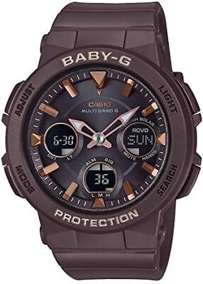 Casio Watch Baby G Radio Solar BGA 2510 5AJF Women Brown Shock Resistant Japan $141.28