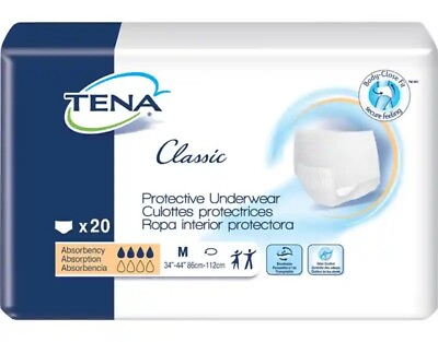 #ad TENA Classic Protective Underwear Adult Pullup Disposable Medium 20Ct $12.99
