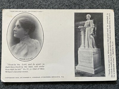 Frances E. Willard...Trust in the Lord...Vintage Postcard $4.19