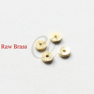 200 Pieces Raw Brass Center Hole Round Disc 4mm CW 1899C T 318 $4.10