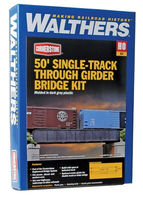 #ad Walthers HO Scale New 2024 50#x27; Single Track Railroad Through kit 933 4501 $19.23