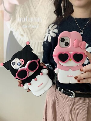 Cute Lovely Girls Cartoon Silicone Case Cover for iPhone 15 14 13 12 Pro Max 11 $13.01