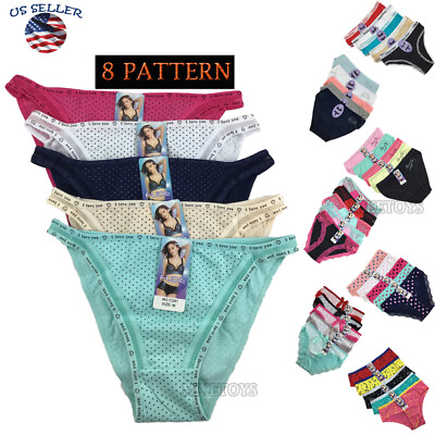 #ad Lots of 5 Womens Hipster Boyshort Girl Panties Bikini Cotton Underwear MLXL 1 $8.99