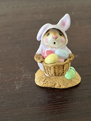 #ad Wee Forest Folk M 82 Easter Bunny Mouse Lavender Purple WFF Mint Condition 1982 $43.50