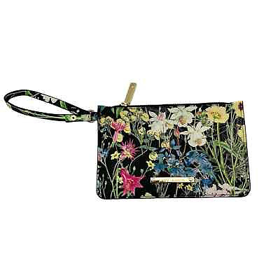 Betsey Johnson Black Floral Wallet Wristlet Clutch $18.00