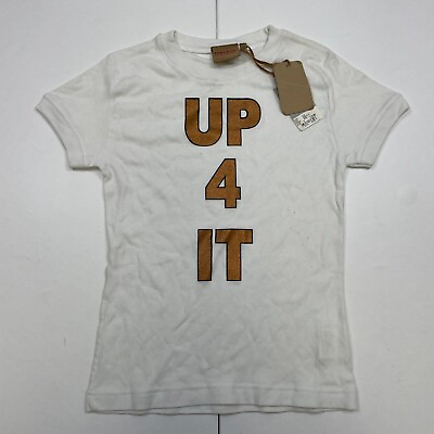 #ad Republic T Shirt Medium White Round Neck Short Sleeve Womens Up For It GBP 7.22