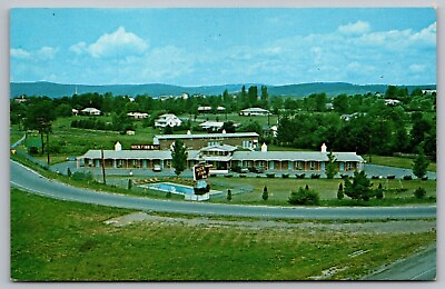 #ad Huck Finn Motel Horseheads New York Birds Eye View Swimming Pool VNG Postcard $7.75
