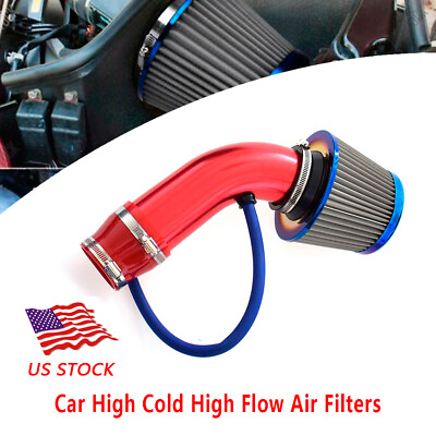 #ad Car High Flow Air Cold Intake Hose Filters System Sport Racing Engine Accessorie $58.79