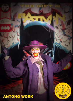 #ad Customized Death Family Joker Clown Head Sculpt 1 12 Scale Fit Mezco Action Figu $36.89