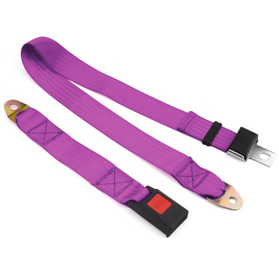 #ad Universal Racing Adjustable Seat Extension Extender Strap Safety 2 Point Purple $14.18