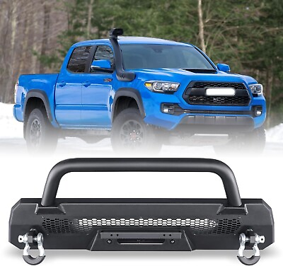#ad Stubby Front Bumper Guard For 2016 2023 Toyota Tacoma w 2*D Rings Heavy Duty $334.98