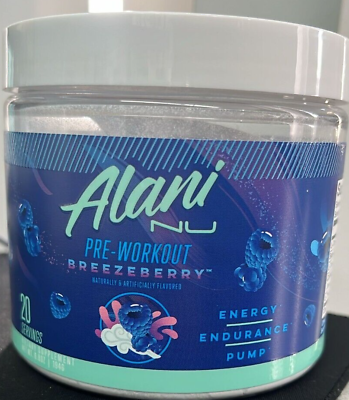 #ad Alani Nu Pre Workout Powder Breezeberry 6.8oz 20 Servings EXP 09 2024 $16.99