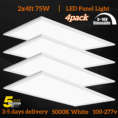 #ad 4 Pack 2X4 FT Ultra Thin LED Flat Panel Lighting LED Drop Ceiling Light Panels $195.00