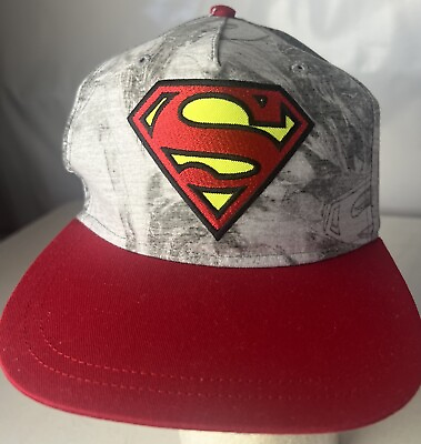 Superman Hat Cap Youth Snapback Sublimated Big Patch Logo DC Comics $11.68