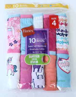 #ad Girls 20 Pair Wonder Nation Assorted Colors Briefs Panties Underwear Sz 4 NEW $18.99