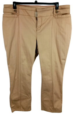 #ad *Lane bryant beige denim multi pockets spandex stretch straight leg jeans 28 $16.99