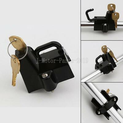 #ad Black Motorcycle Helmet Lock fits for Harley Dyna Softail Road Glide King FatBoy $24.06