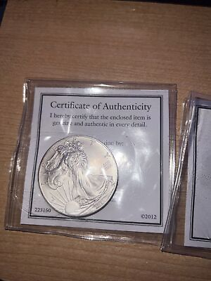 #ad 2013 1 Tr Oz Fine Silver WALKING LIBERTY American Eagle One Dollar $490.00