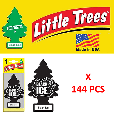 #ad Black Ice Freshener Little Trees Air Little Tree MADE IN USA Pack of 144 $99.72