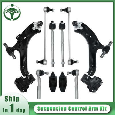 #ad 10 PC Suspension Kit Front Control Arms Tie Rods Links For 2012 2014 Honda CR V $169.99