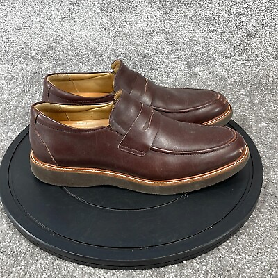 #ad Samuel Hubbard Shoes Men#x27;s Size 10.5 M Ivy Legend Slip On Loafer Brown Leather $49.99
