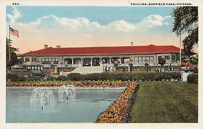 #ad Pavilion Garfield Park Chicago IL Early Postcard Unused $12.00