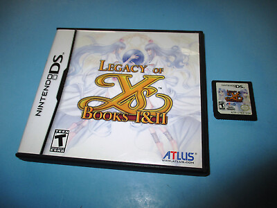 Legacy of Ys: Books I amp; II Nintendo DS Lite DSi XL 3DS w Case No Manual $69.95