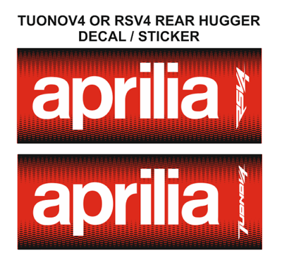 #ad Hinterradabdeckung Kotflügel Aufkleber für Aprilia RSV4 ODER TuonoV4 EUR 10.38
