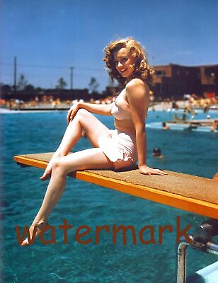 #ad Iconic beauty of Marilyn Monroe posing in a swimsuit 1949 PUBLICITY PHOTO 8X10 $9.89