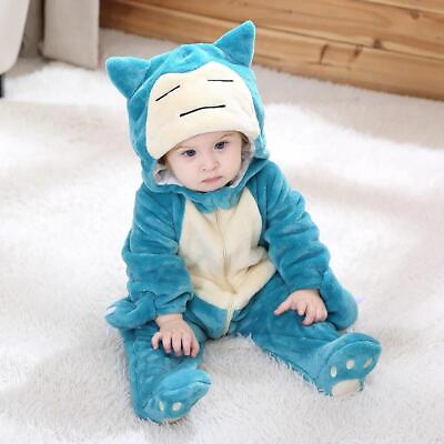 #ad Pijamas Baby Romper Jumpsuit Costume For Sleep Long Sleeve Children Suit Snorlax $29.99