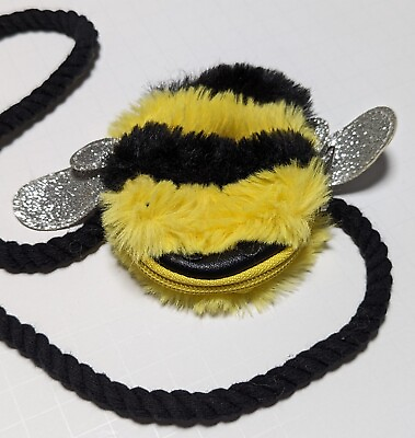 Cat amp; jack Girls Bee Wings Crossbody Purse clutch 4x7 inches Yellow Black Silver $2.99