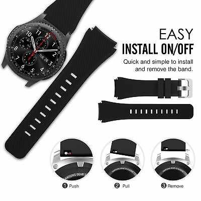 Silicone Bracelet Strap Replacement Watch Band For Samsung Galaxy Watch 46mm $7.89