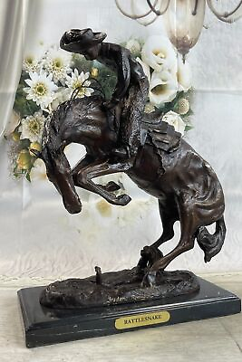 #ad Remington Bronze Sculpture quot;Rattle Snakequot; Signed Statue Cowboy Western Horse Art $499.00