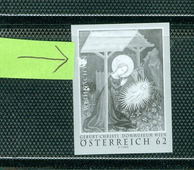#ad Austria 2011. Christmas 2011 Black Print. Christmas Night. Imperforated.See Scan $1.65