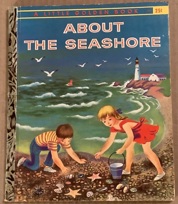 #ad VG 1957 HC Little Golden Book quot;Aquot; First Edition About Seashore T Gergely K Daly $9.95