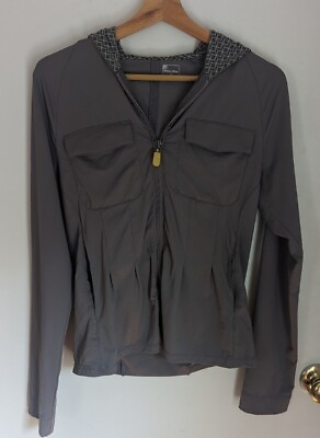Title Nine Womens Jacket Size Small Grey Hood Zip #ad $15.99