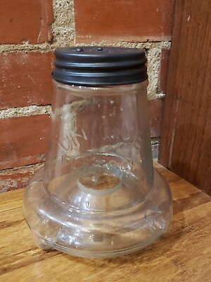 #ad Vintage Glass Unique Fly Trap Crude prototype Rare Marked Pat Pend $150.00