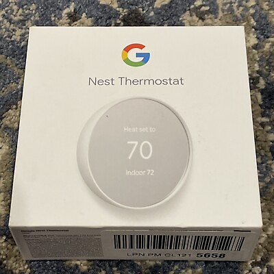 Google Nest Thermostat Snow Smart Programmable Wifi Open Box $44.99