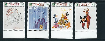 #ad St Vincent Walt Disney Christmas Cards . MNH $2.00